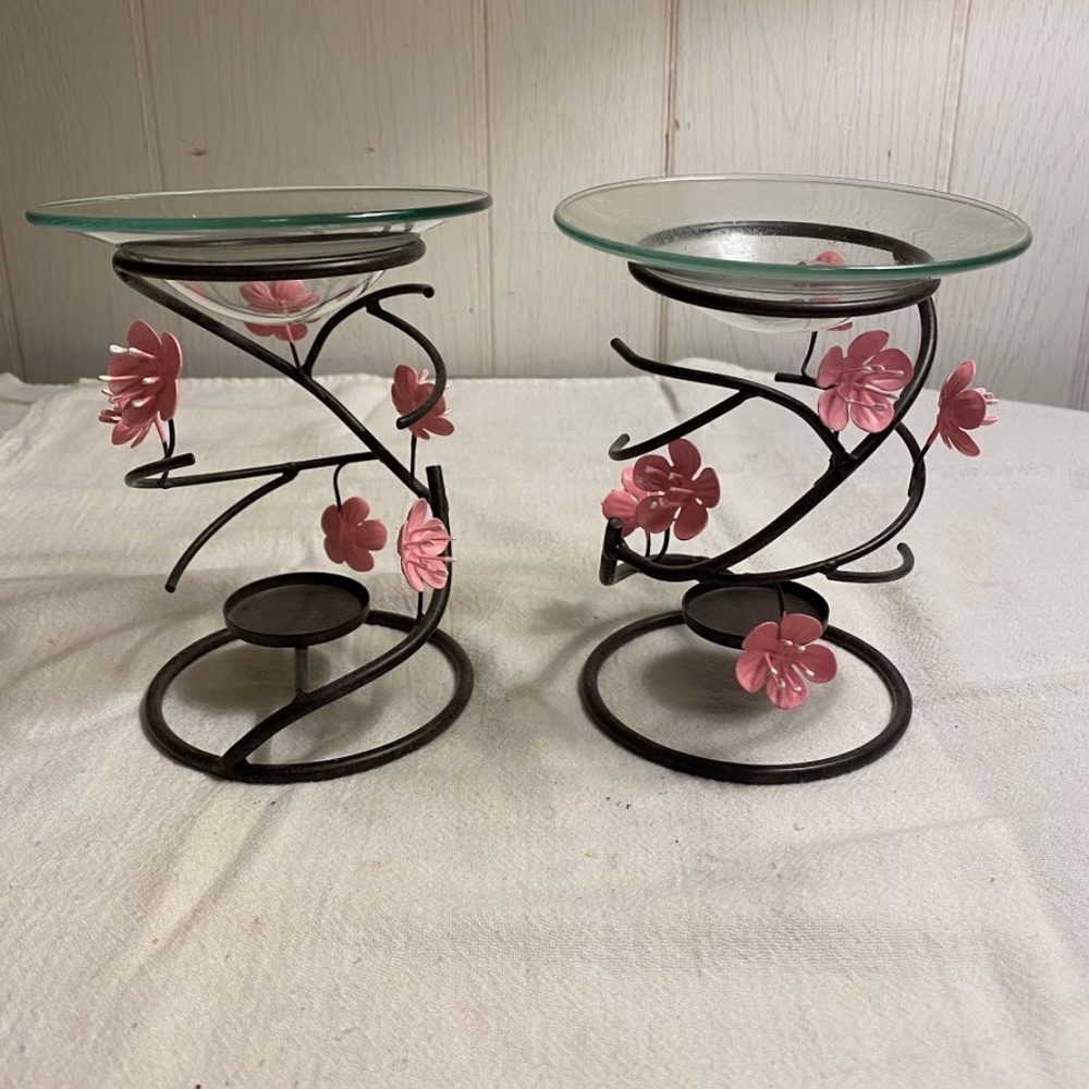 Partylite Cherry Blossom Fragrance Warmer set of 2